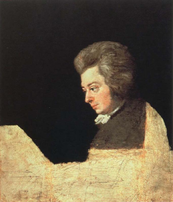 joseph lange mozart at the pianoforte
